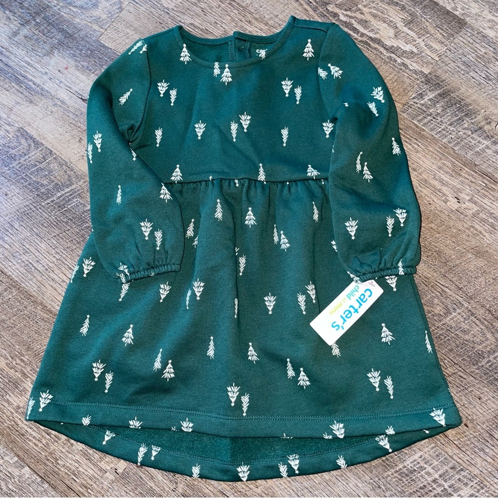 Carter's Green Long Sleeve Dress